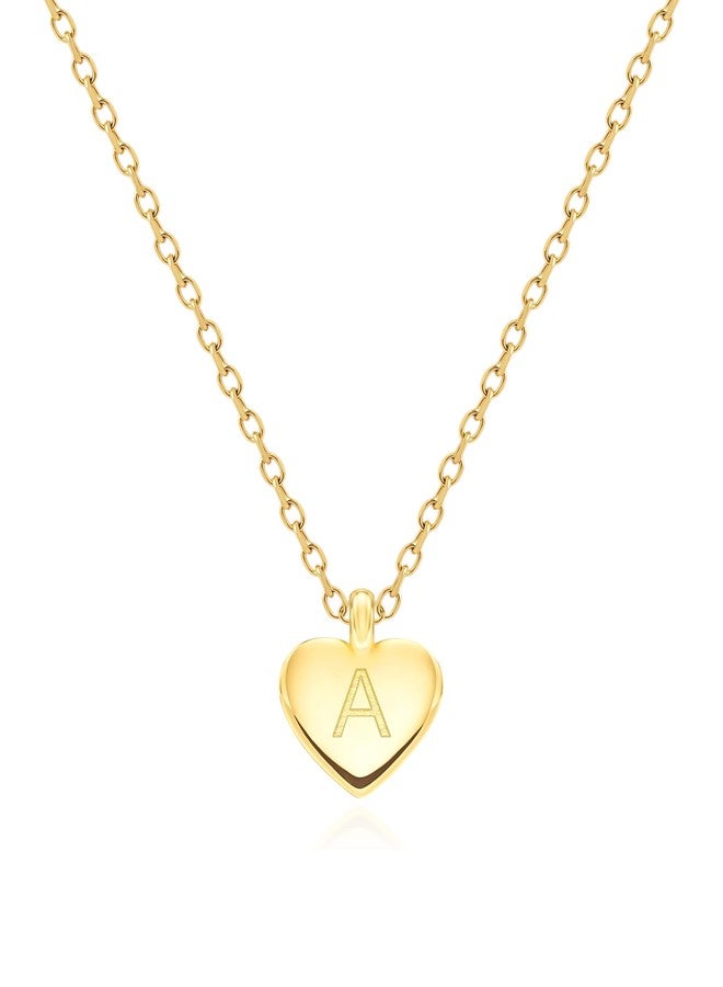 MIDDLUX Heart Necklaces for Women, Initial Necklaces for Women, Name Heart Initial Necklace, A Necklace - Image 1